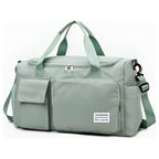 Large-Capacity Nylon Travel Bag with Shoe Compartment for Men and Women
