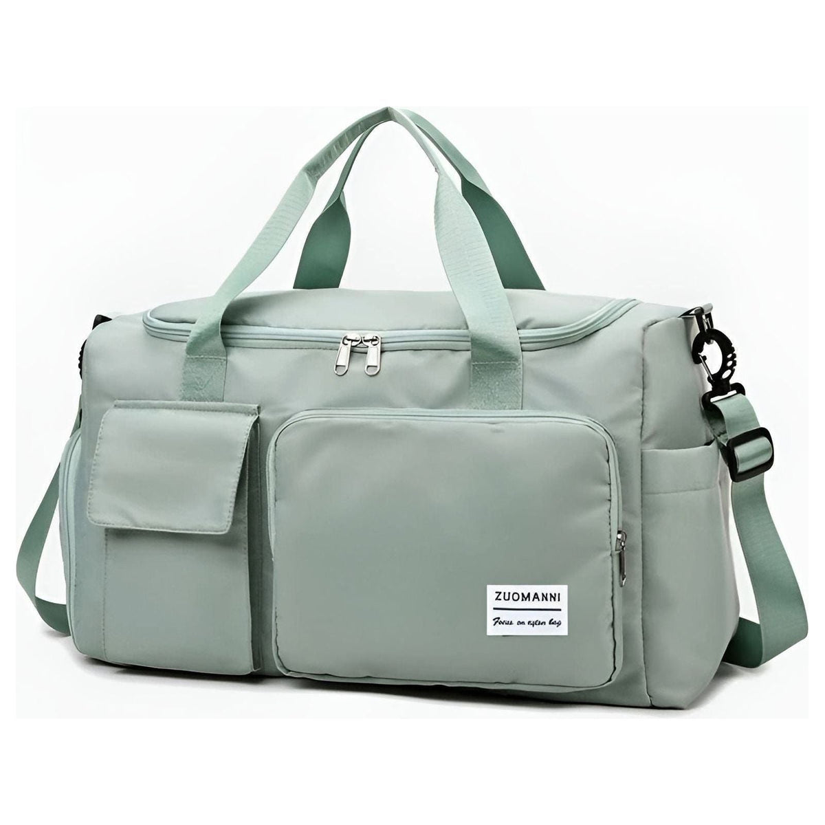Large-Capacity Nylon Travel Bag with Shoe Compartment for Men and Women