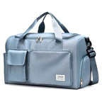 Large-Capacity Nylon Travel Bag with Shoe Compartment for Men and Women