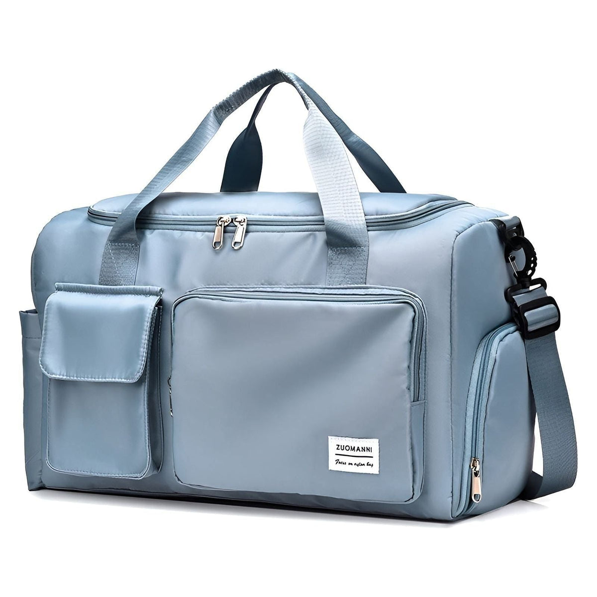 Large-Capacity Nylon Travel Bag with Shoe Compartment for Men and Women