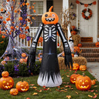 Large Halloween Pumpkin Head Skeleton Inflatable 270cm