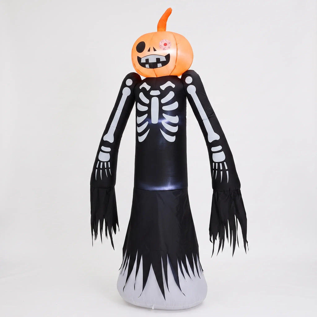 Large Halloween Pumpkin Head Skeleton Inflatable 270cm