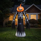 Large Halloween Pumpkin Head Skeleton Inflatable 270cm