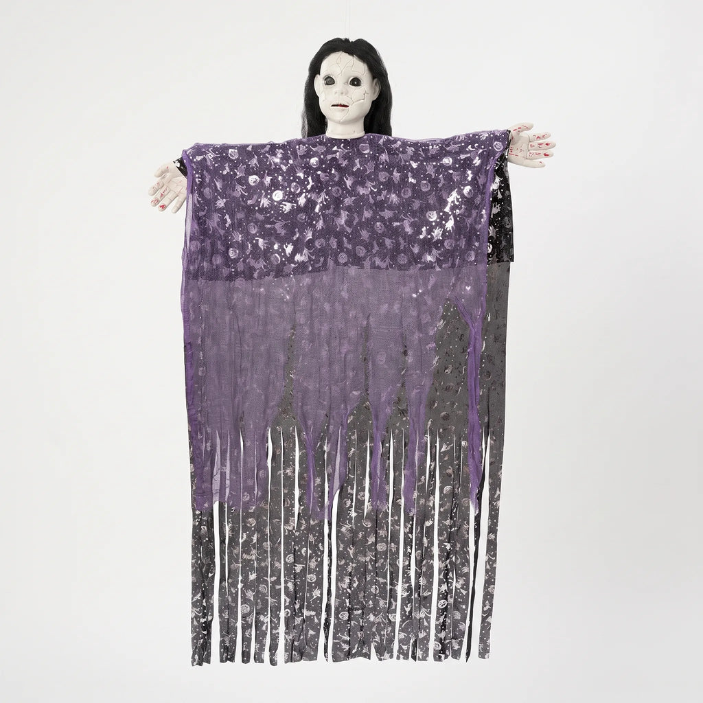 Large Hanging Halloween Ghost Decoration Purple Robe