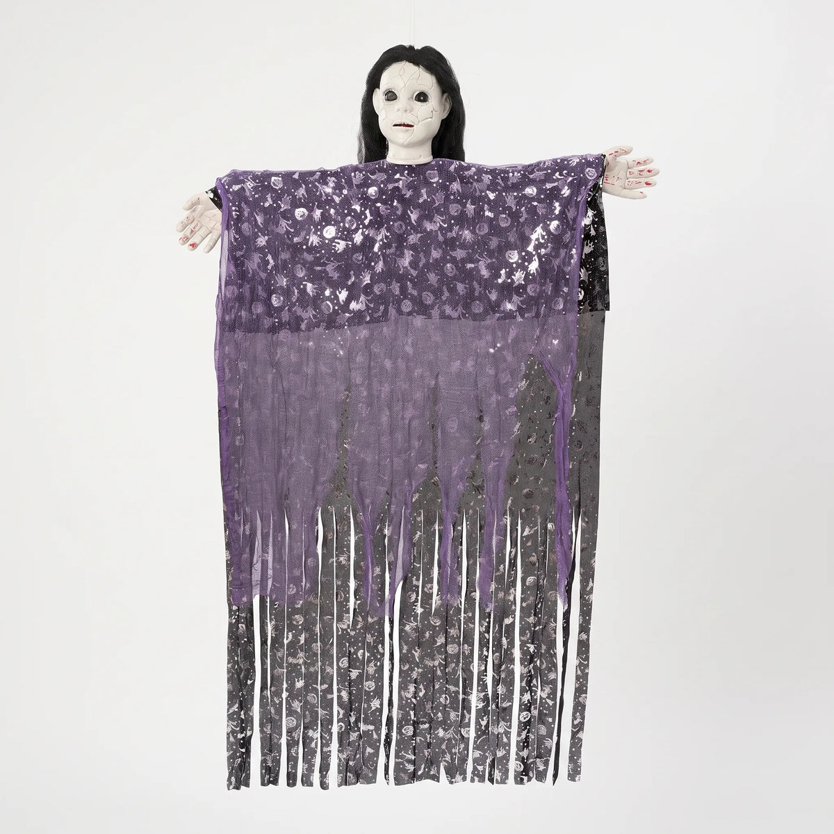 Large Hanging Halloween Ghost Decoration Purple Robe