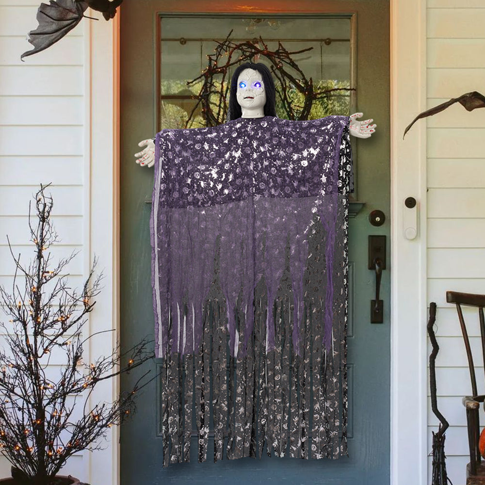 Large Hanging Halloween Ghost Decoration Purple Robe