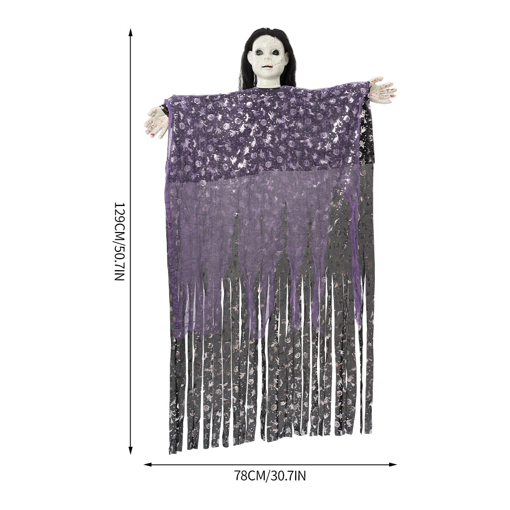 Large Hanging Halloween Ghost Decoration Purple Robe