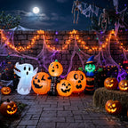 Large Lighted Halloween Inflatable Ghost Outdoor Decor 6 LEDs