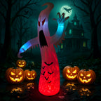 Large Lighted Halloween Inflatable Ghost Round Outdoor Decor