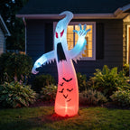 Large Lighted Halloween Inflatable Ghost Round Outdoor Decor