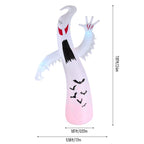 Large Lighted Halloween Inflatable Ghost Round Outdoor Decor