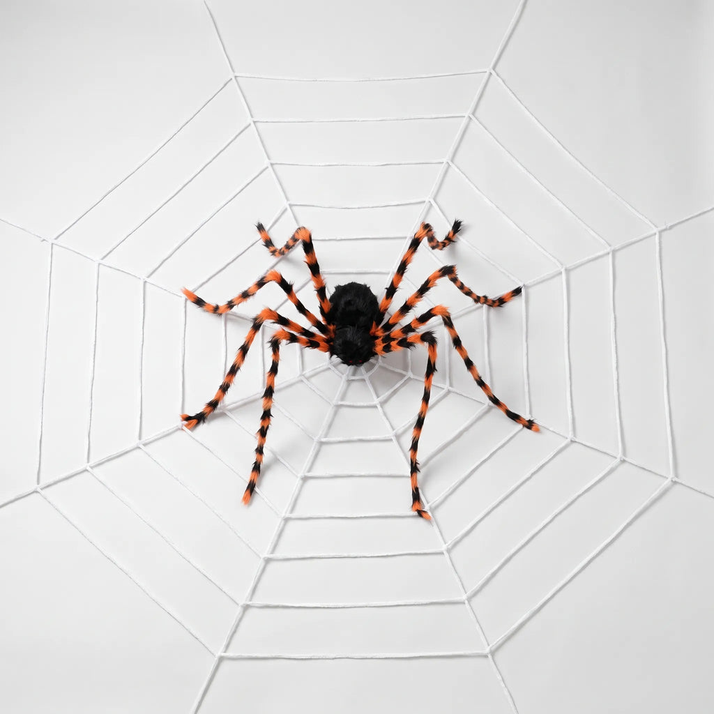 Large Outdoor Halloween Spider with Giant Web 7m