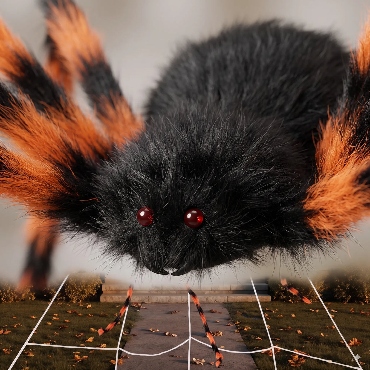 Large Outdoor Halloween Spider with Giant Web 7m