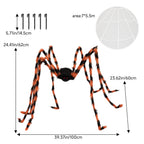 Large Outdoor Halloween Spider with Giant Web 7m