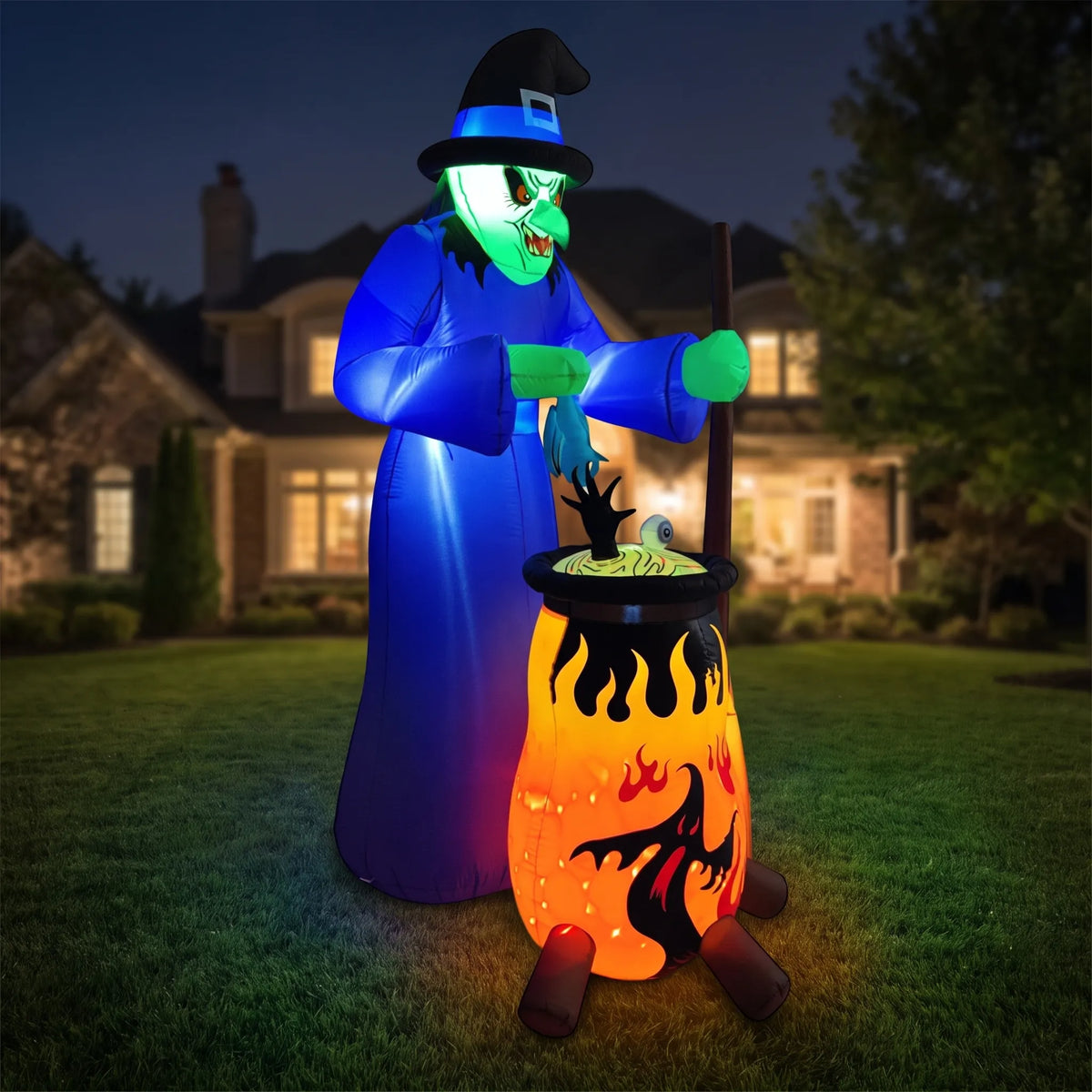 Large Outdoor Halloween Witch Inflatable 210cm