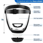 Large Transparent Full-Wrap PC Face Shield, Headband, One Size