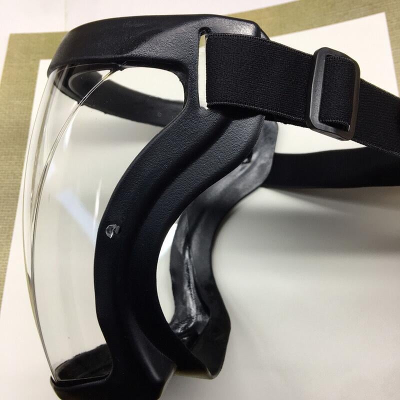 Large Transparent Full-Wrap PC Face Shield, Headband, One Size