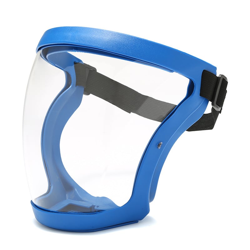 Large Transparent Full-Wrap PC Face Shield, Headband, One Size