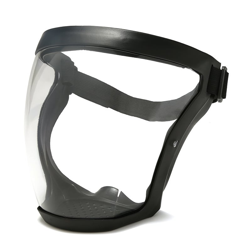 Large Transparent Full-Wrap PC Face Shield, Headband, One Size