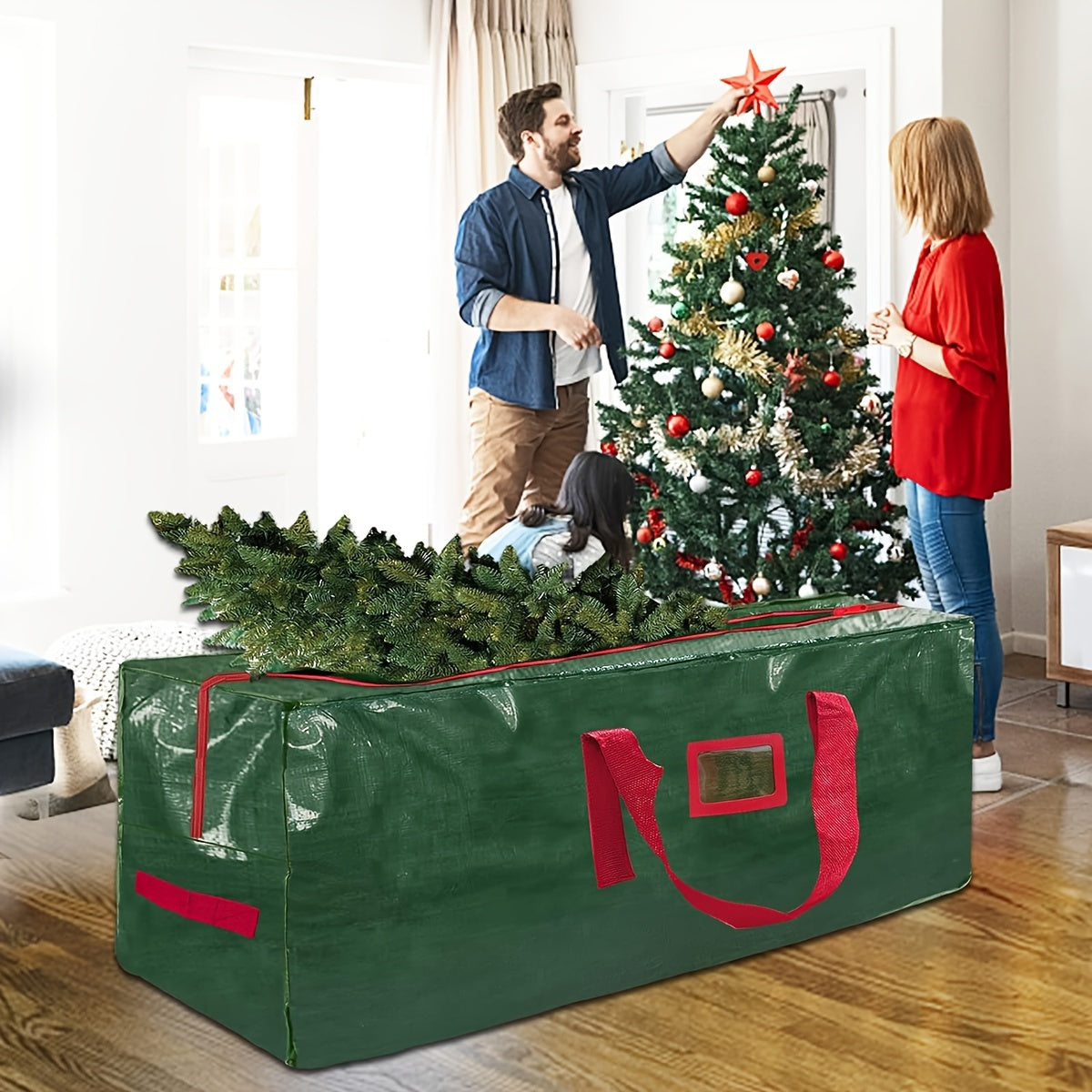 Large Waterproof Polyester Storage Bag for 7–9 ft Christmas Trees