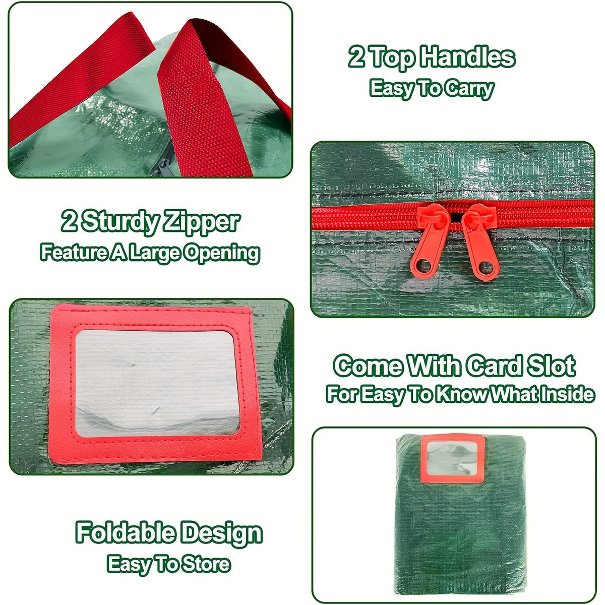Large Waterproof Polyester Storage Bag for 7–9 ft Christmas Trees