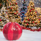 Large Weather-Resistant PVC Christmas Baubles, 60 cm, Set of 2