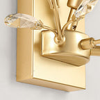 Leaf-Pattern Crystal and Metal Wall Light, 1 Bulb, 220V-240V, IP20