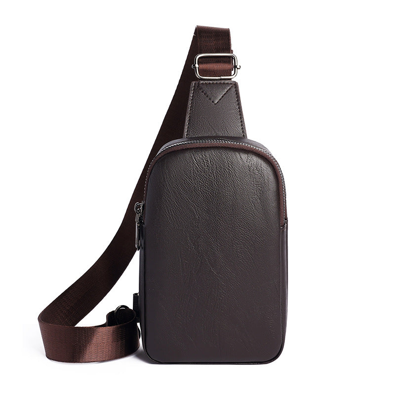 Leather Crossbody Bag with Adjustable Strap, 12*5*19