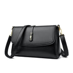 Leather Crossbody Bag with Adjustable Strap and Magnetic Snap