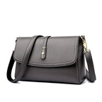 Leather Crossbody Bag with Adjustable Strap and Magnetic Snap