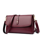 Leather Crossbody Bag with Adjustable Strap and Magnetic Snap