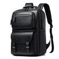 Leather Organiser Backpack with Laptop Sleeve, 17*5*12 inch