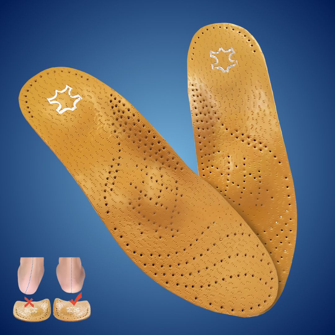 Leather Shoe Insoles with Arch Support