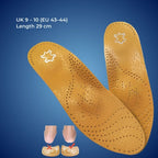 Leather Shoe Insoles with Arch Support