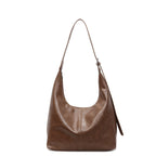 Leather Slouchy Handbag with Adjustable Shoulder Strap