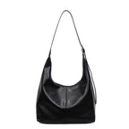 Leather Slouchy Handbag with Adjustable Shoulder Strap
