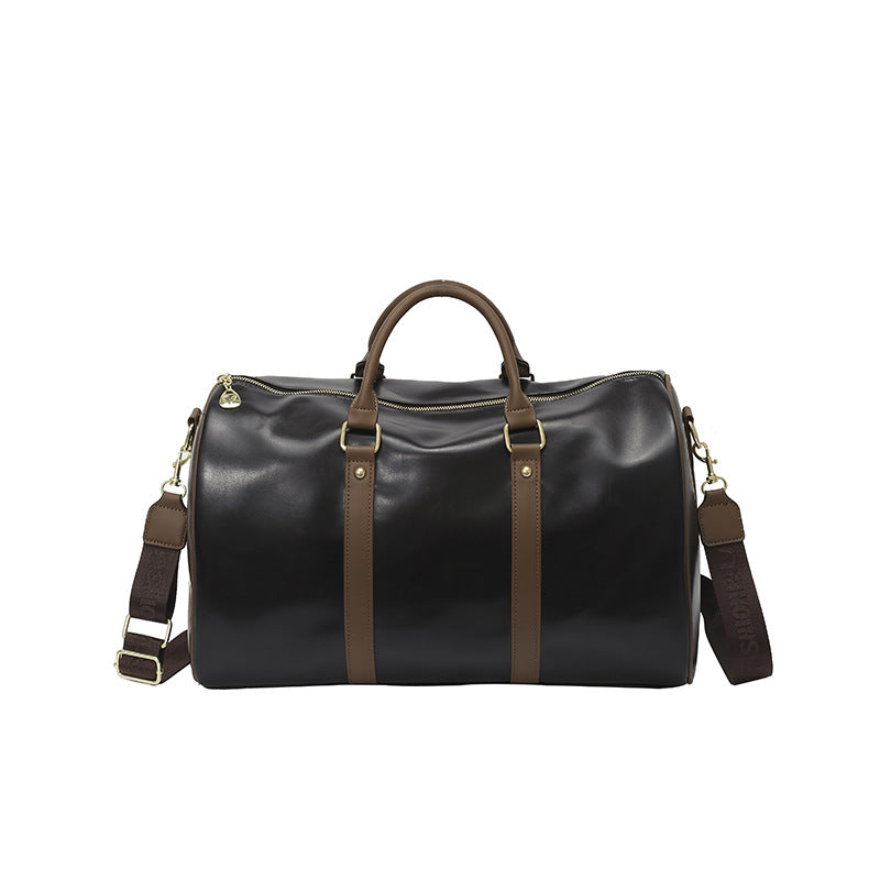 Leather Weekender Bag with Adjustable Shoulder Strap