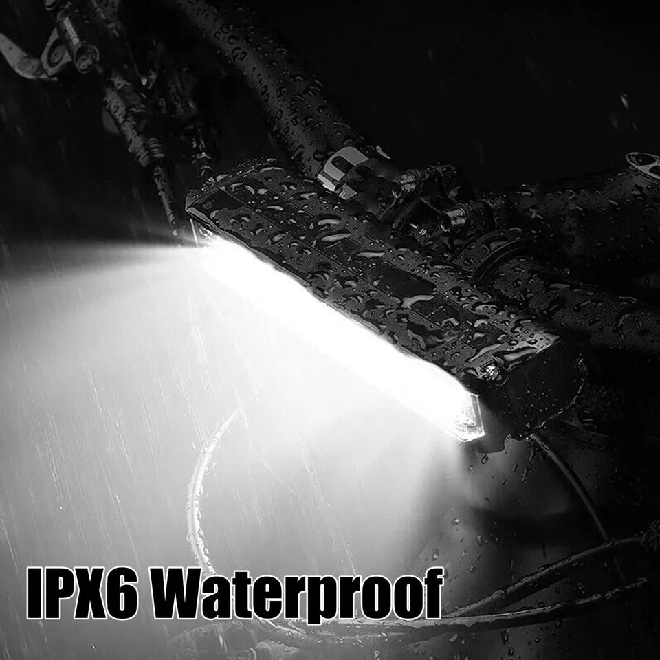 LED Bicycle Light, 900–2600 Lumens, Four Modes, IPX6