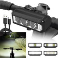LED Bicycle Light, 900–2600 Lumens, Four Modes, IPX6