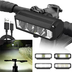 LED Bicycle Light, 900–2600 Lumens, Four Modes, IPX6