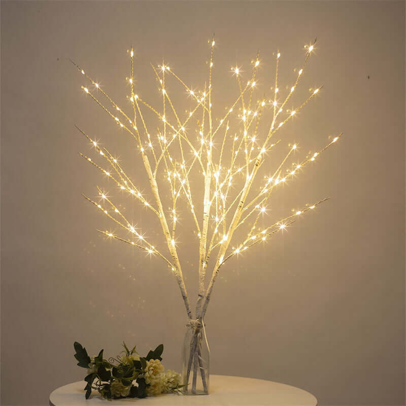 LED Christmas Birch Tree Decorative Lights, 80cm