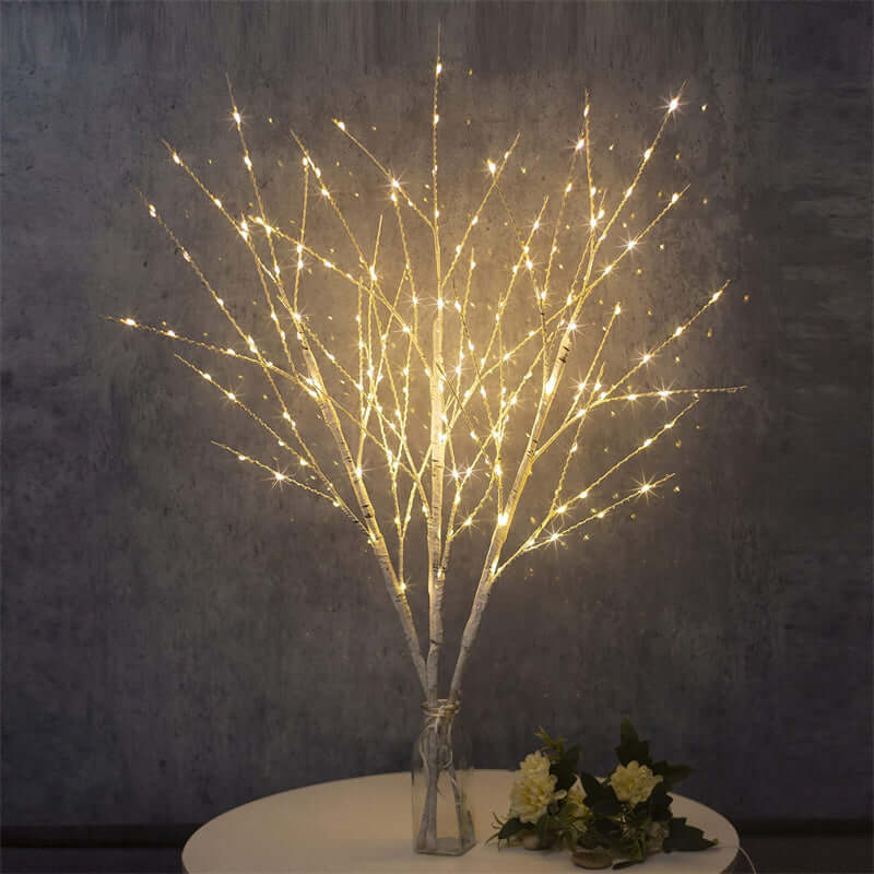 LED Christmas Birch Tree Decorative Lights, 80cm