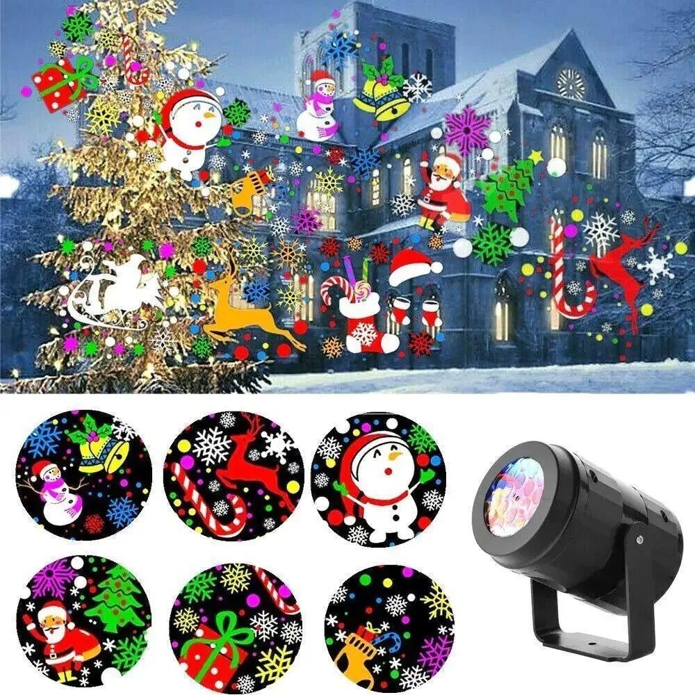 LED Christmas Snowflake Projector Lamp, 16 Patterns, 4W