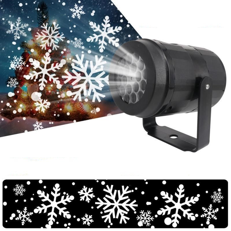 LED Christmas Snowflake Projector Lamp, 16 Patterns, 4W