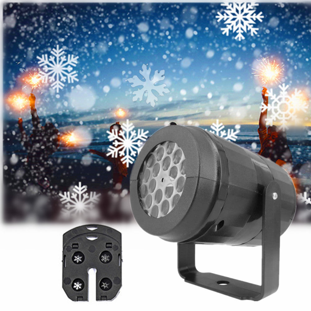 LED Christmas Snowflake Projector Lamp, 16 Patterns, 4W