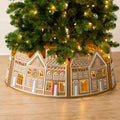 LED Gingerbread House Christmas Tree Collar, PVC, 5 Panels