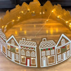 LED Gingerbread House Christmas Tree Collar, PVC, 5 Panels