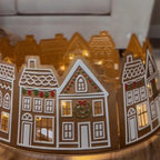 LED Gingerbread House Christmas Tree Collar, PVC, 5 Panels