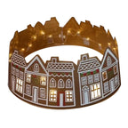 LED Gingerbread House Christmas Tree Collar, PVC, 5 Panels