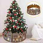 LED Gingerbread House Christmas Tree Collar, PVC, 5 Panels